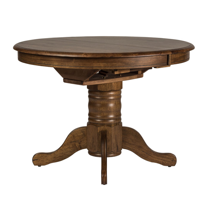 Carolina Crossing - 3 Piece Round Table Set - Dark Brown Capital Discount Furniture Home Furniture, Home Decor, Furniture