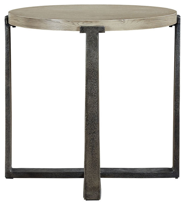 Dalenville - Gray - Round End Table Capital Discount Furniture Home Furniture, Furniture Store