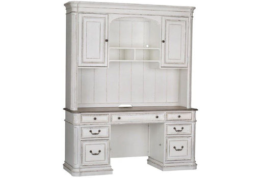 Magnolia Manor - Credenza & Hutch - White Capital Discount Furniture Home Furniture, Furniture Store