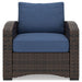 Windglow - Blue / Brown - Lounge Chair With Cushion Capital Discount Furniture Home Furniture, Furniture Store