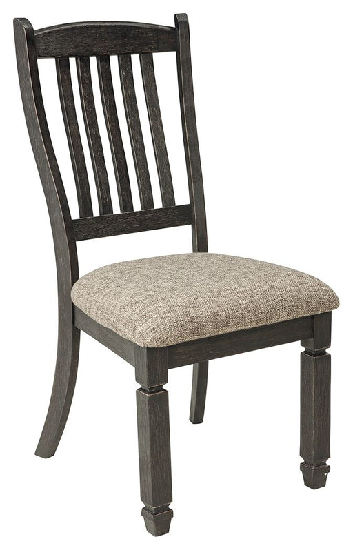 Tyler - Black / Grayish Brown - Dining Uph Side Chair  - Slatback Capital Discount Furniture Home Furniture, Furniture Store