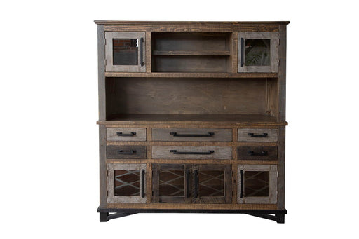 Loft Brown - Buffet And Hutch With 6 Drawers / 6 Doors - Light Brown Capital Discount Furniture Home Furniture, Furniture Store