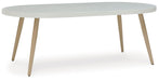 Seton Creek - White - Oval Dining Table With Umb Opt Capital Discount Furniture Home Furniture, Furniture Store