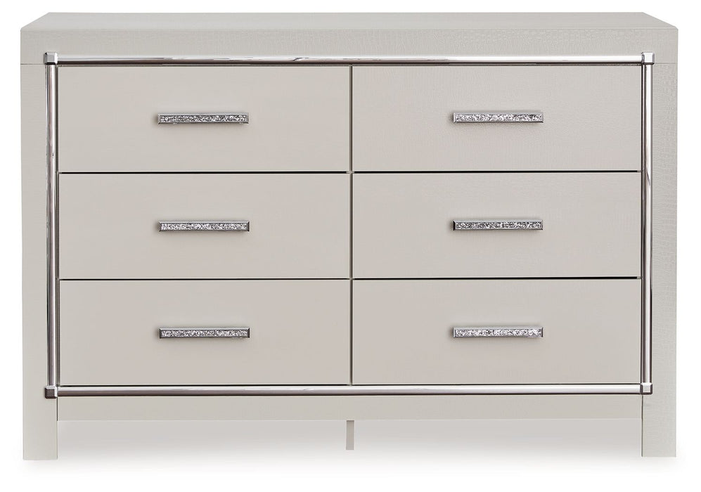 Zyniden - Silver - Six Drawer Dresser Capital Discount Furniture Home Furniture, Furniture Store