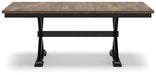 Wildenauer - Brown / Black - Rectangular Dining Extension Table Table Capital Discount Furniture Home Furniture, Furniture Store