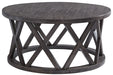 Sharzane - Grayish Brown - Round Cocktail Table Capital Discount Furniture Home Furniture, Furniture Store
