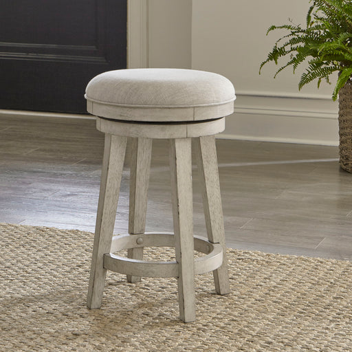 Ivy Hollow - Upholstered Swivel Stool - White Capital Discount Furniture Home Furniture, Furniture Store
