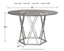 Madanere - Chrome Finish - Round Dining Room Table Capital Discount Furniture Home Furniture, Furniture Store