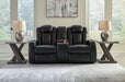 Caveman Den - Midnight - Power Reclining Loveseat With Console/ Adj Hdrst Capital Discount Furniture Home Furniture, Furniture Store