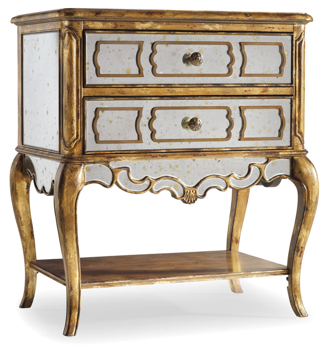 Sanctuary - Mirrored Leg Nightstand - Bling Capital Discount Furniture Home Furniture, Furniture Store