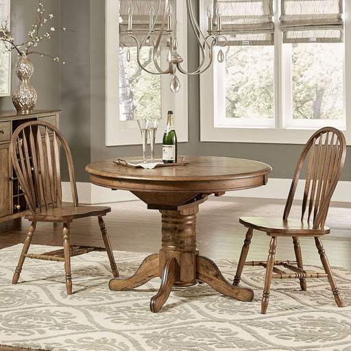 Carolina Crossing - 3 Piece Round Table Set - Dark Brown Capital Discount Furniture Home Furniture, Furniture Store