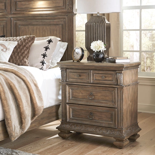Carlisle Court - Bedside Chest with Charging Station - Medium Brown Capital Discount Furniture Home Furniture, Furniture Store