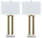 Coopermen - Gold Finish / White - Metal Table Lamp (Set of 2) Capital Discount Furniture Home Furniture, Furniture Store