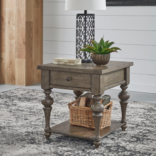 Americana Farmhouse - Drawer End Table - Light Brown Capital Discount Furniture Home Furniture, Furniture Store