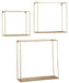 Efharis - Natural / Gold Finish - Wall Shelf Set (Set of 3) Capital Discount Furniture Home Furniture, Furniture Store
