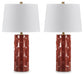 Jacemour - Burnt Umber - Ceramic Table Lamp (Set of 2) Capital Discount Furniture Home Furniture, Furniture Store