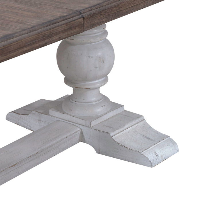River Place - Trestle Table Set - White Capital Discount Furniture Home Furniture, Furniture Store