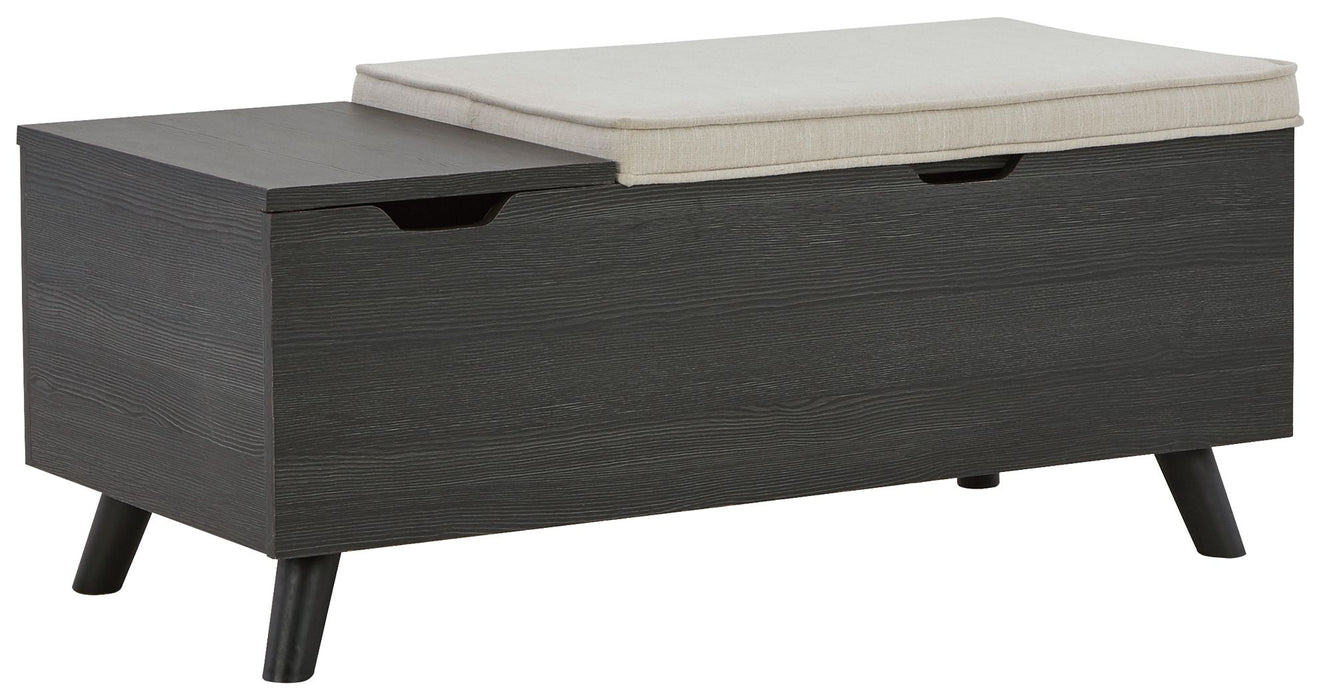 Yarlow - Dark Gray - Storage Bench Capital Discount Furniture Home Furniture, Furniture Store