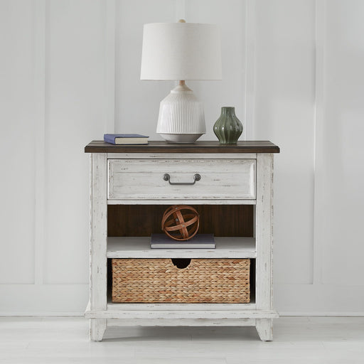 River Place - Bedside Chest With Charging Station - White Capital Discount Furniture Home Furniture, Furniture Store