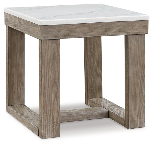 Loyaska - Brown/ivory - Square End Table Capital Discount Furniture Home Furniture, Home Decor, Furniture