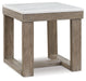 Loyaska - Brown/ivory - Square End Table Capital Discount Furniture Home Furniture, Furniture Store