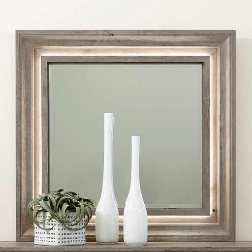 Horizons - Lighted Mirror - Gray Capital Discount Furniture Home Furniture, Home Decor, Furniture