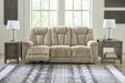 Hindmarsh - Stone - Power Reclining Sofa With Adj Headrest Capital Discount Furniture Home Furniture, Furniture Store
