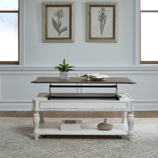 Magnolia Manor - Lift Top Cocktail Table - White Capital Discount Furniture Home Furniture, Furniture Store