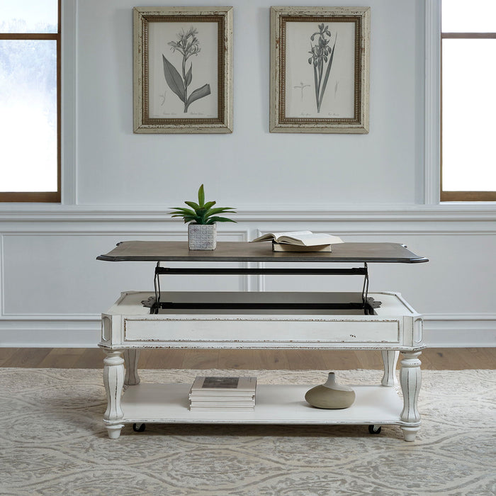 Magnolia Manor - Lift Top Cocktail Table - White Capital Discount Furniture Home Furniture, Home Decor, Furniture