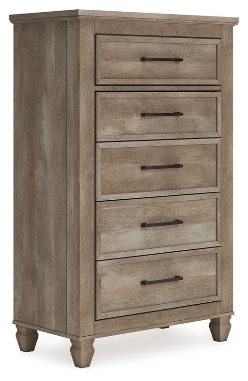 Yarbeck - Sand - Five Drawer Chest Capital Discount Furniture Home Furniture, Home Decor, Furniture