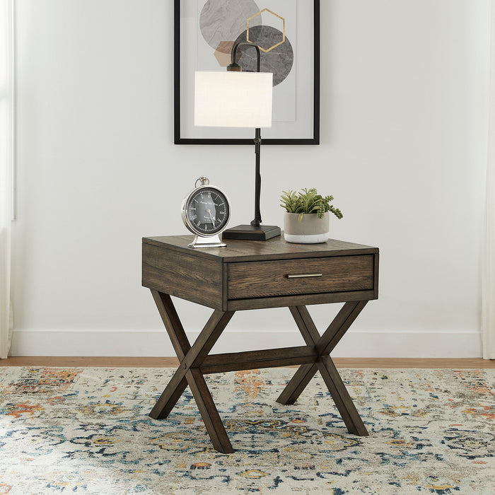 Lennox - Drawer End Table - Dark Brown Capital Discount Furniture Home Furniture, Home Decor, Furniture