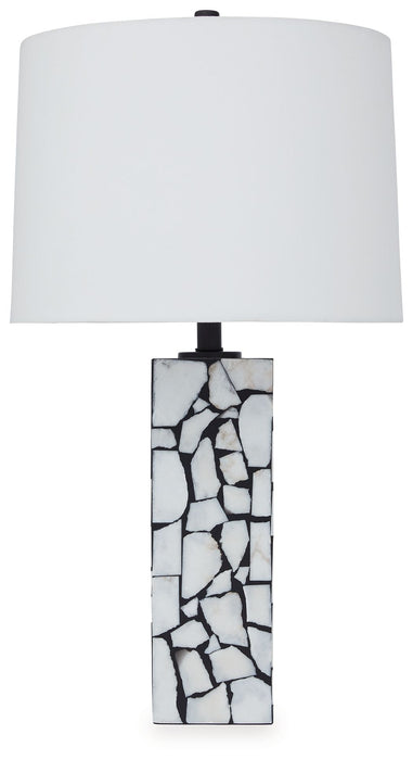 Macaria - White / Black - Marble Table Lamp Capital Discount Furniture Home Furniture, Furniture Store