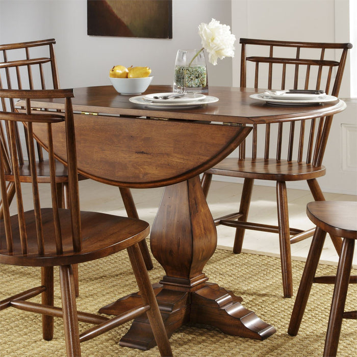 Creations Round Drop Leaf Table Dark Brown Capital Discount
