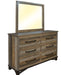 Loft Brown - 6 Drawer Dresser - Light Brown Capital Discount Furniture Home Furniture, Furniture Store