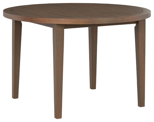 Germalia - Brown - Round Dining Table W/Umb Opt Capital Discount Furniture Home Furniture, Furniture Store