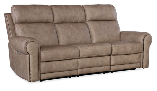 Duncan - Power Sofa With Power Headrest & Lumbar - Light Brown Capital Discount Furniture Home Furniture, Furniture Store