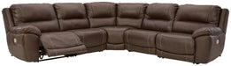 Dunleith - Chocolate - 5-Piece Power Reclining Sectional Capital Discount Furniture Home Furniture, Furniture Store