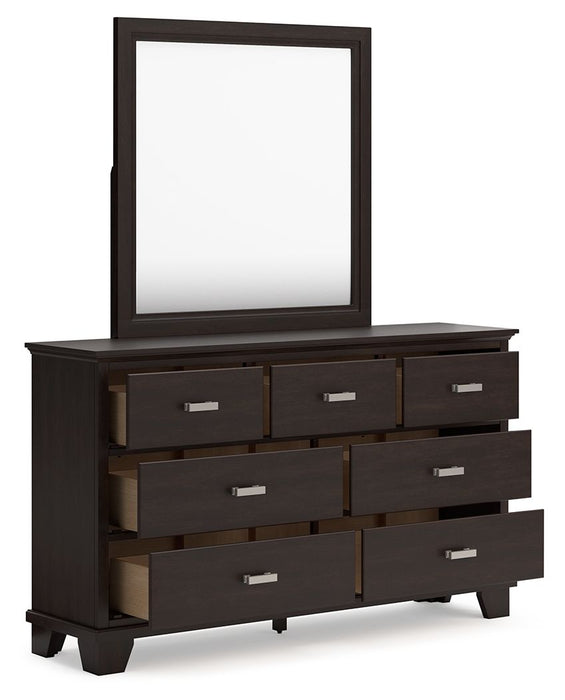 Covetown - Dark Brown - Dresser And Mirror Capital Discount Furniture Home Furniture, Furniture Store