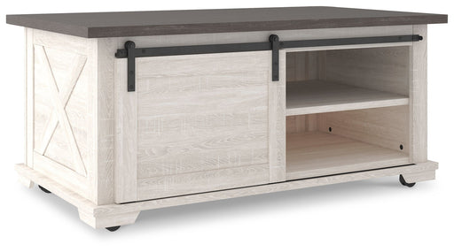 Dorrinson - White / Black / Gray - Rectangular Cocktail Table Capital Discount Furniture Home Furniture, Furniture Store