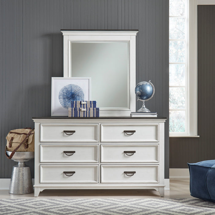 Allyson Park - Dresser & Mirror - White - Poplar & Rubberwood Solids Capital Discount Furniture Home Furniture, Furniture Store
