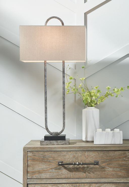 Bennish - Antique Silver Finish - Metal Table Lamp Capital Discount Furniture Home Furniture, Furniture Store