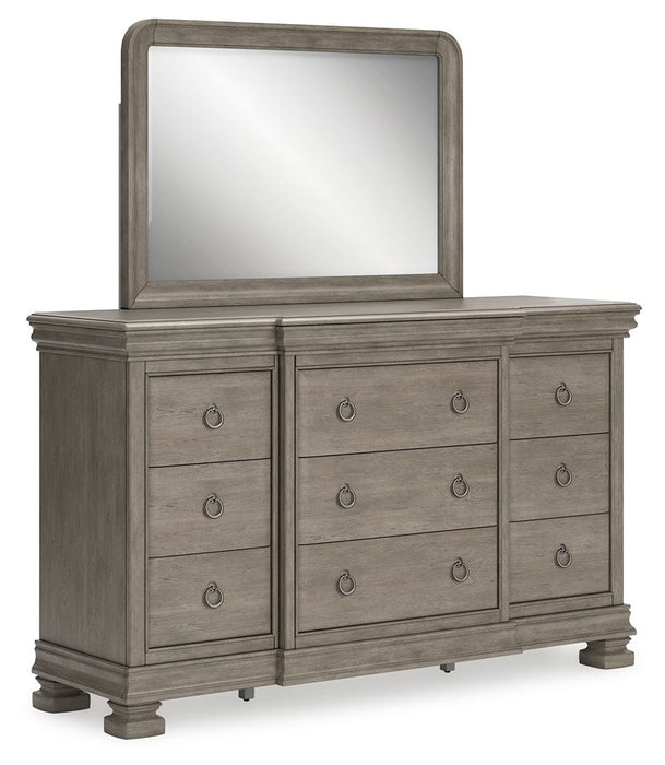 Lexorne - Gray - Dresser And Mirror Capital Discount Furniture Home Furniture, Furniture Store