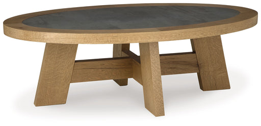 Brinstead - Light Brown - Oval Cocktail Table Capital Discount Furniture Home Furniture, Furniture Store