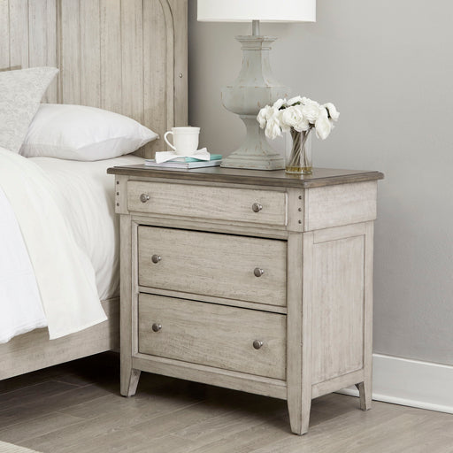 Ivy Hollow - 3 Drawer Bedside Chest With Charging Station - White Capital Discount Furniture Home Furniture, Furniture Store