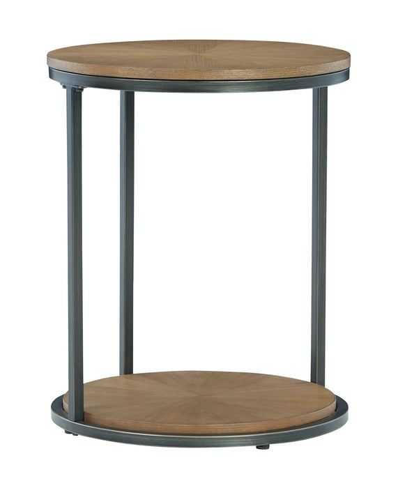 Fridley - Brown / Black - Round End Table Capital Discount Furniture Home Furniture, Furniture Store