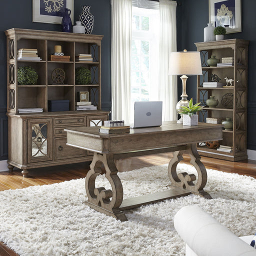 Simply Elegant - 3 Piece Desk & Hutch Set - Light Brown Capital Discount Furniture Home Furniture, Home Decor, Furniture