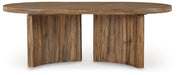 Austanny - Warm Brown - Oval Cocktail Table Capital Discount Furniture Home Furniture, Furniture Store