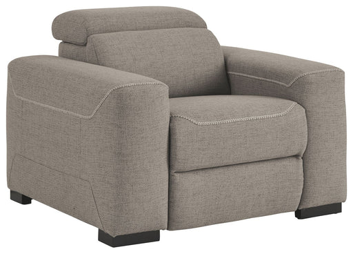 Mabton - Gray - Pwr Recliner/Adj Headrest Capital Discount Furniture Home Furniture, Furniture Store