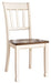 Whitesburg - Brown / Cottage White - Dining Room Side Chair Capital Discount Furniture Home Furniture, Furniture Store