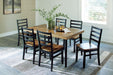 Blondon - Brown / Black - Rectangular Drm Table Set (Set of 7) Capital Discount Furniture Home Furniture, Furniture Store